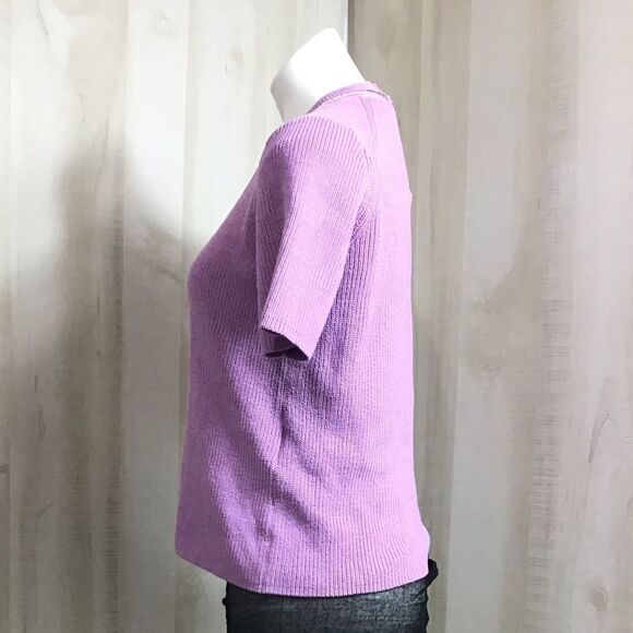 Maje Short-Sleeve Chain Trimmed Sweater Size 3 (8) - Picture 4 of 8